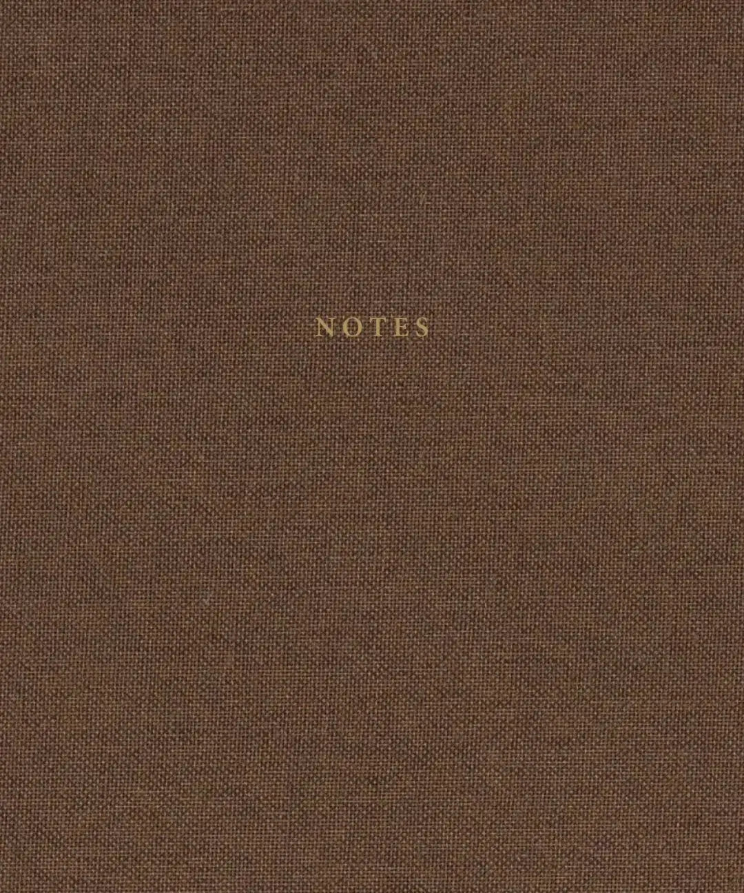 Notizbuch - aus braunem Leinen und Gold