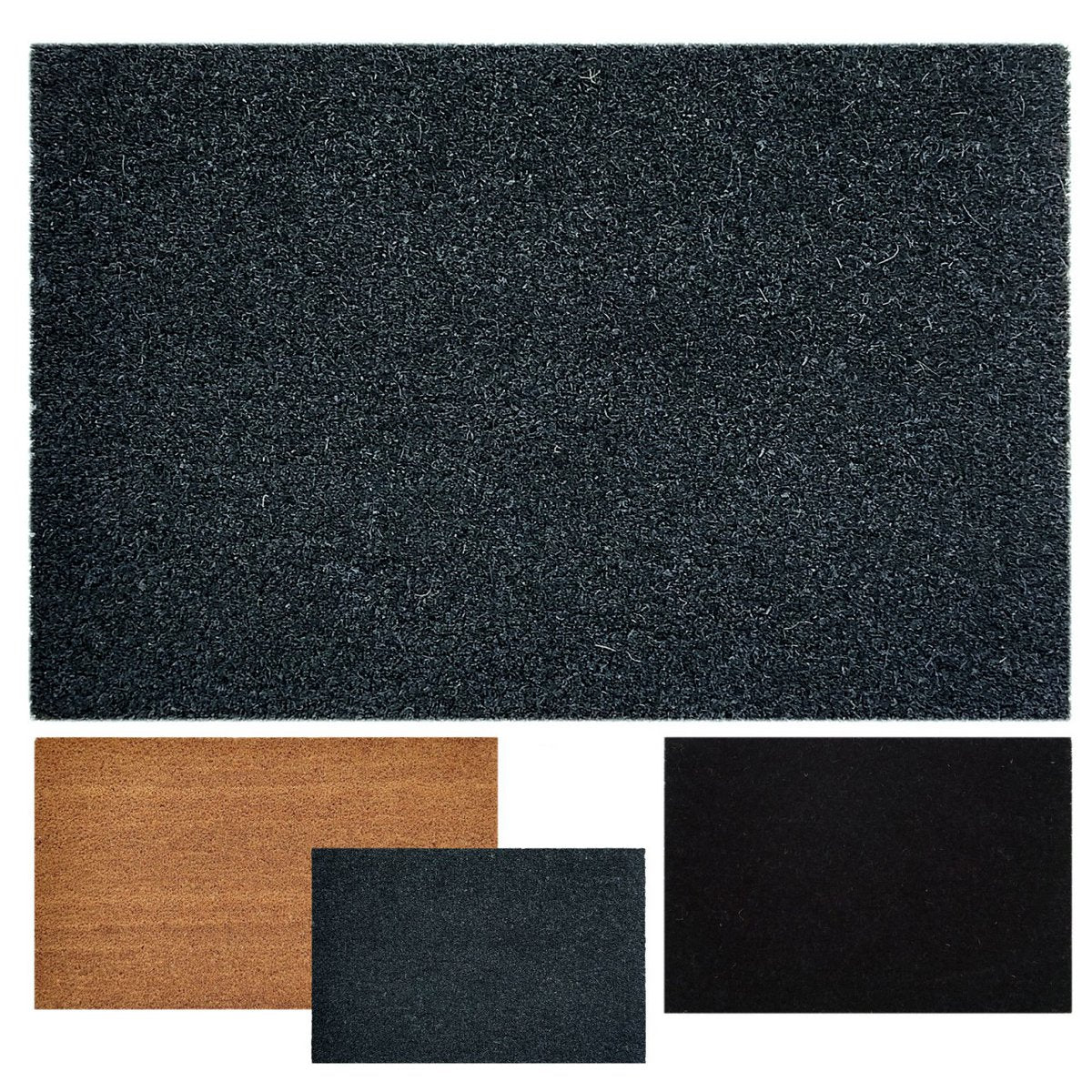 Türvorleger - Kokosmatte - Fußmatte - einfarbig für Haustür - 3 Farben