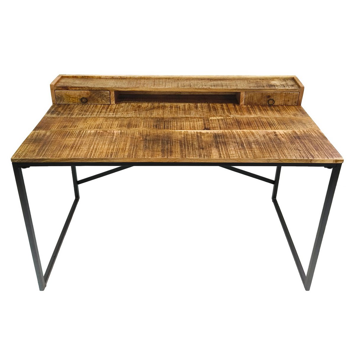 Industrial Schreibtisch Computertisch - 120x88x55cm - Liverpool - Metall-Gestell schwarz