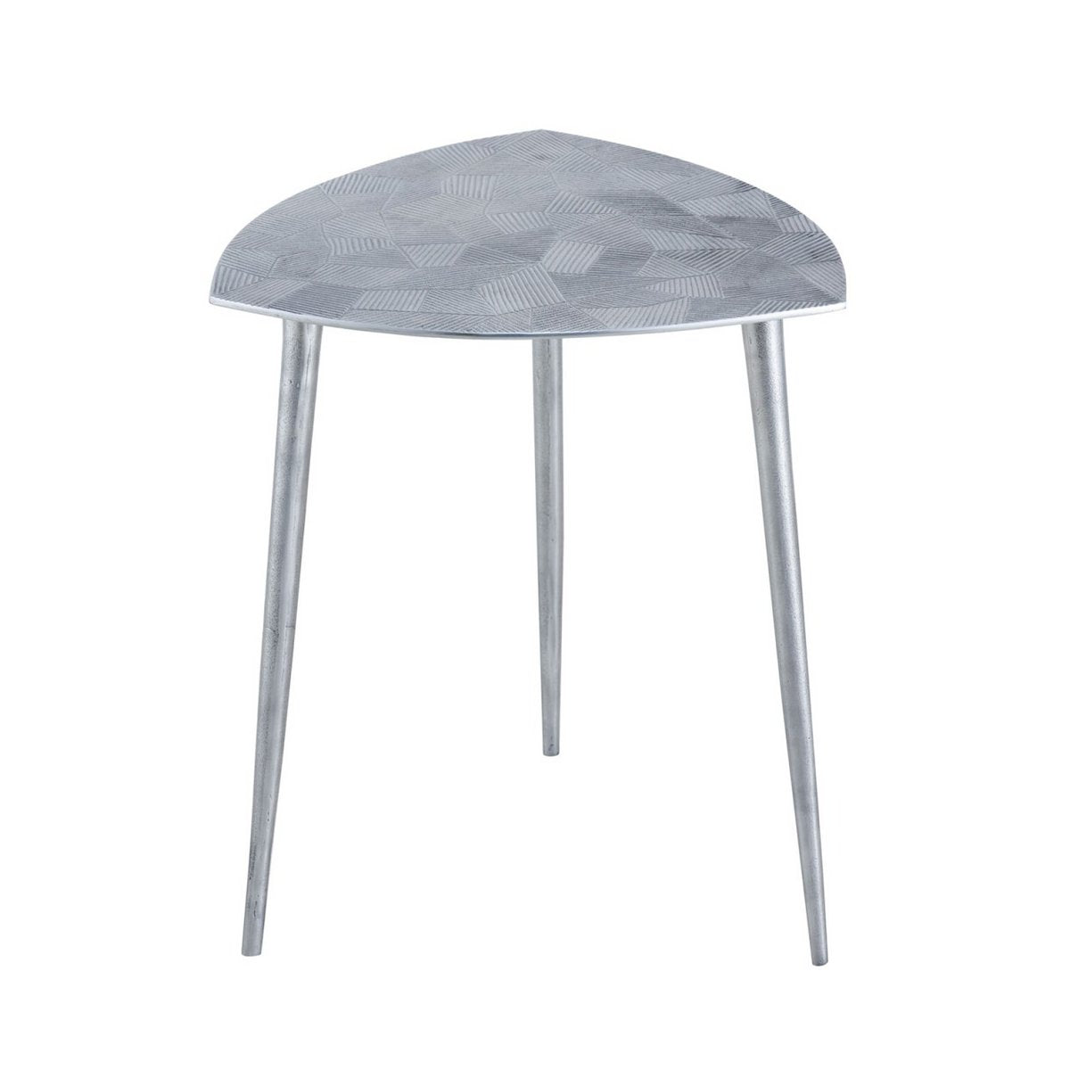 Beistelltisch - Metall Dekotisch - Alster - 40x45x40 cm dreieckig - Aluminium -