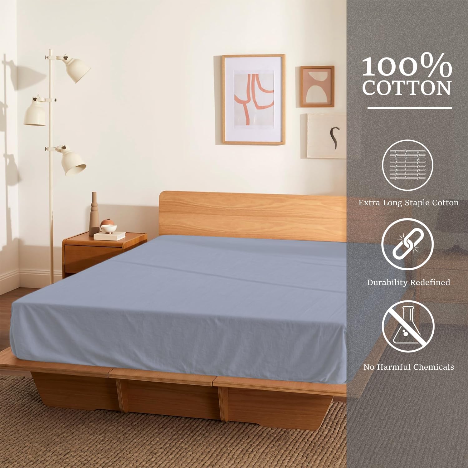 Sloomo Jersey Spannbettlaken 100% Baumwolle