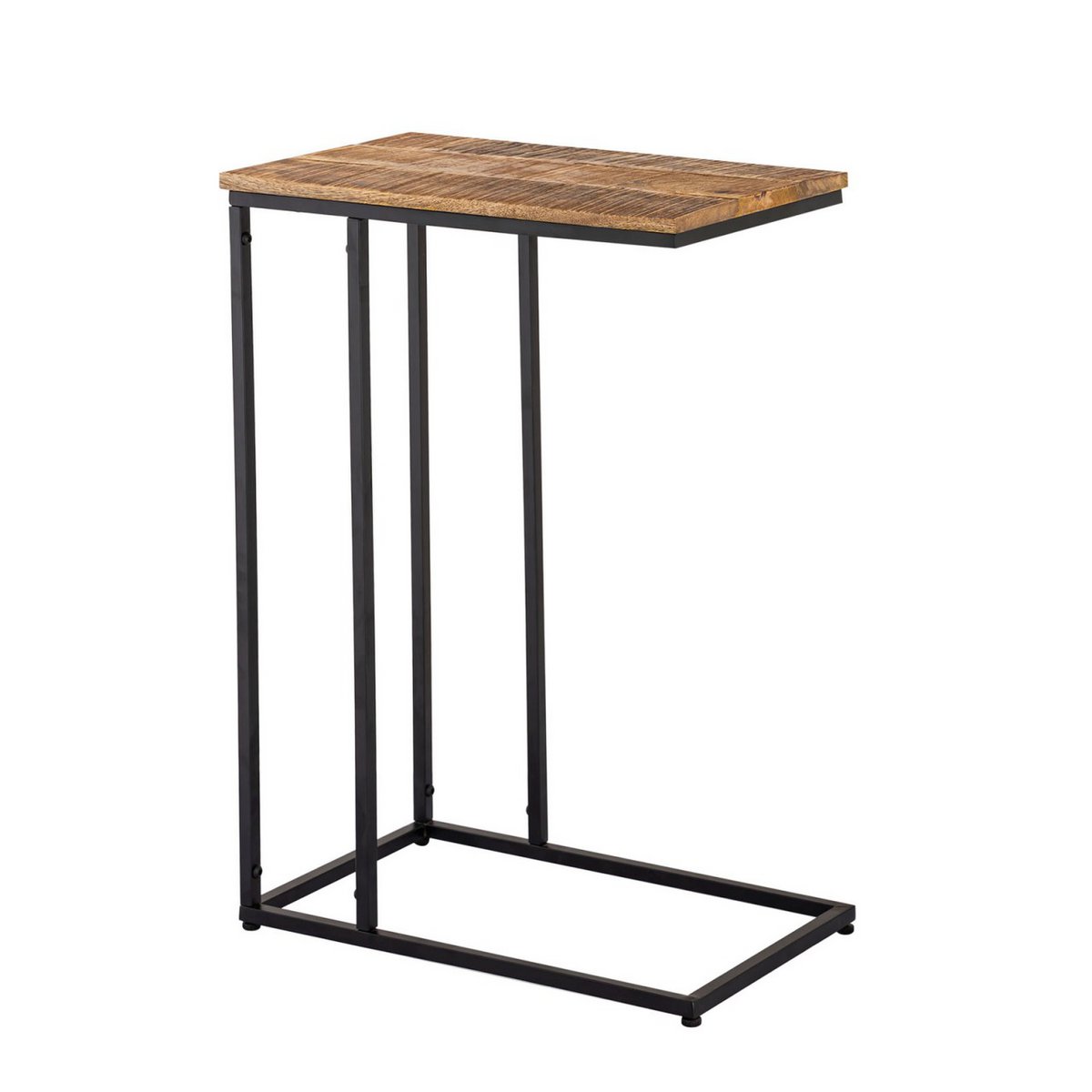 Beistelltisch - Laptoptisch - 25x60x40cm - "Toronto" aus recyceltem Mangoholz und Metall