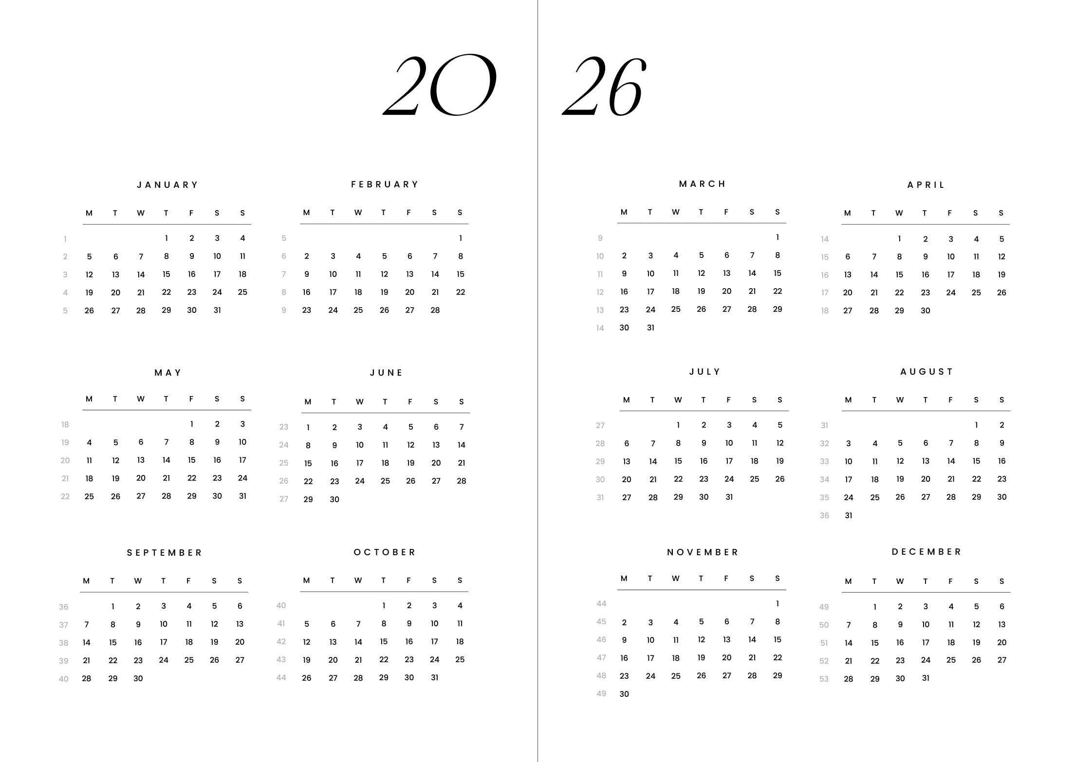 Cozy Publishing - Gemütlicher Planer 2026 | Nachthimmel – „Ziele nach dem Mond, Liebling“ | Kalender