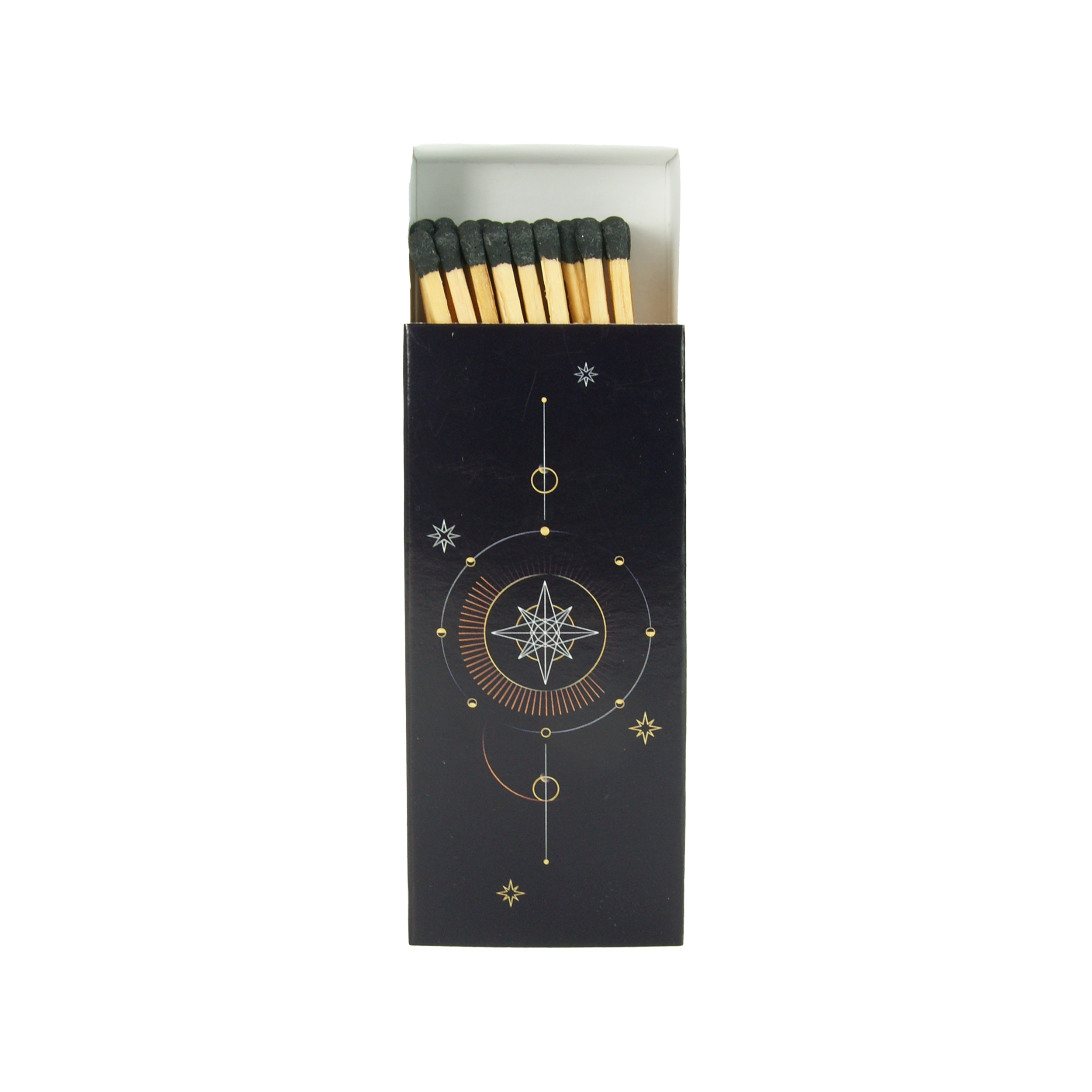 Ritual-Langhölzer – Kosmische Harmonie, schwarze Design-Streichhölzer