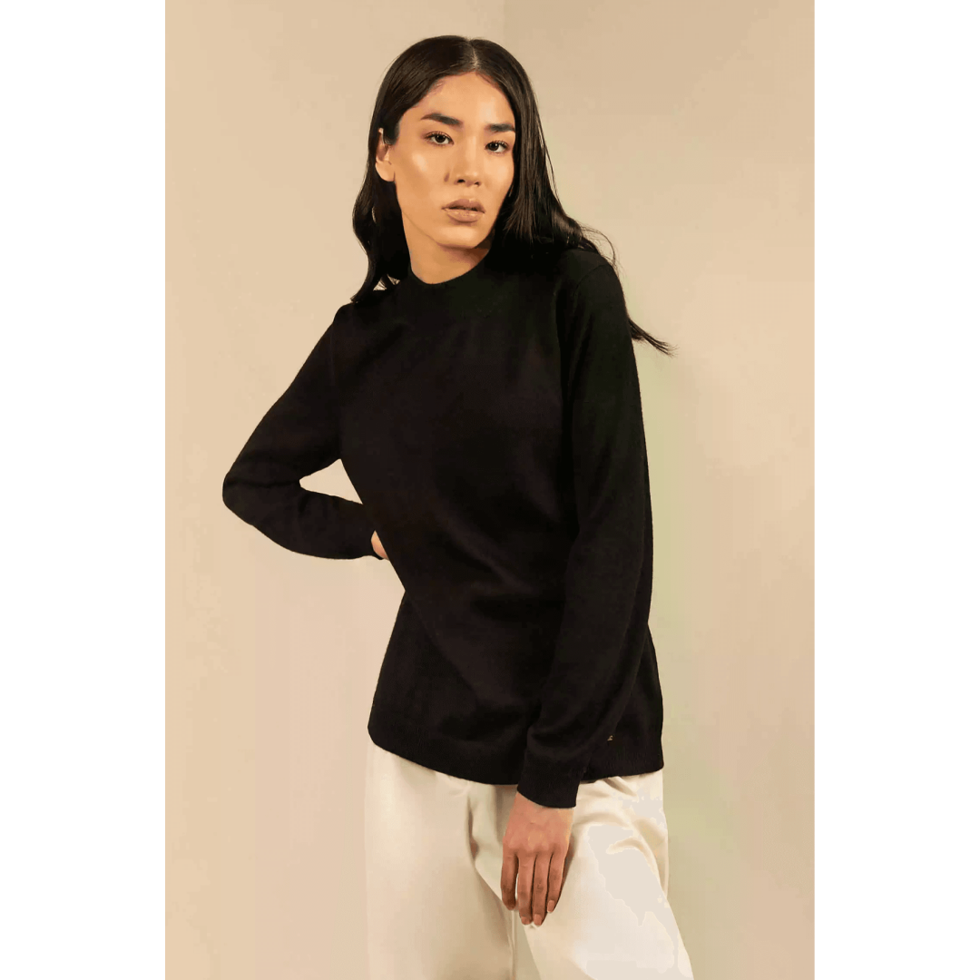KUNA - Alpaka Damen Pullover Turtleneck - Anahi – 100 % Baby‑Alpaka