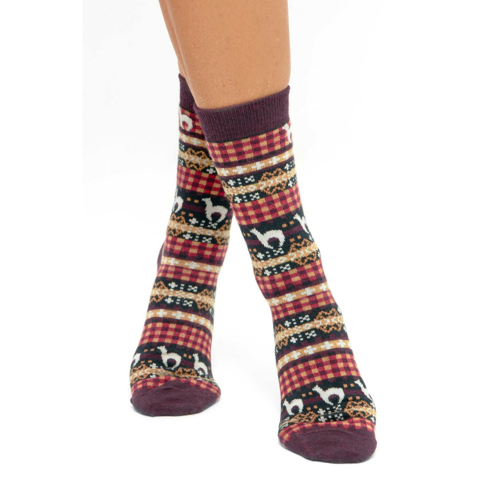 Apu Kuntur - Alpaka Premium Socken Candela – Wärme & Stil im Anden-Look