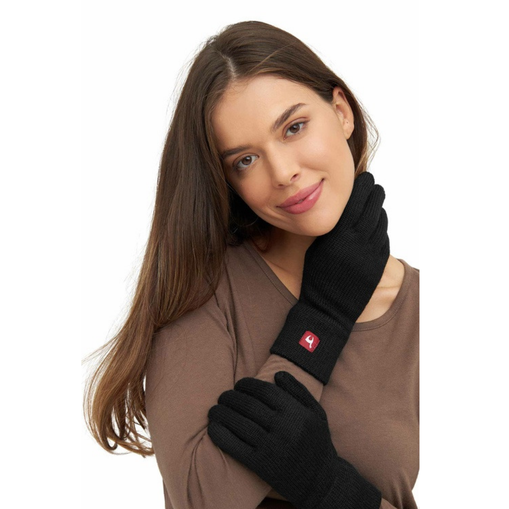 Apu Kuntur - Alpaka Fingerhandschuhe Uni – 100 % Baby‑Alpaka