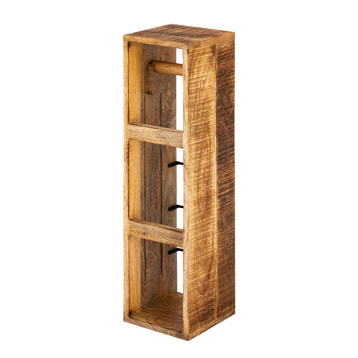 Toilettenpapierhalter - Holz - 17x17 H 65 cm - quadratisch Mangoholz