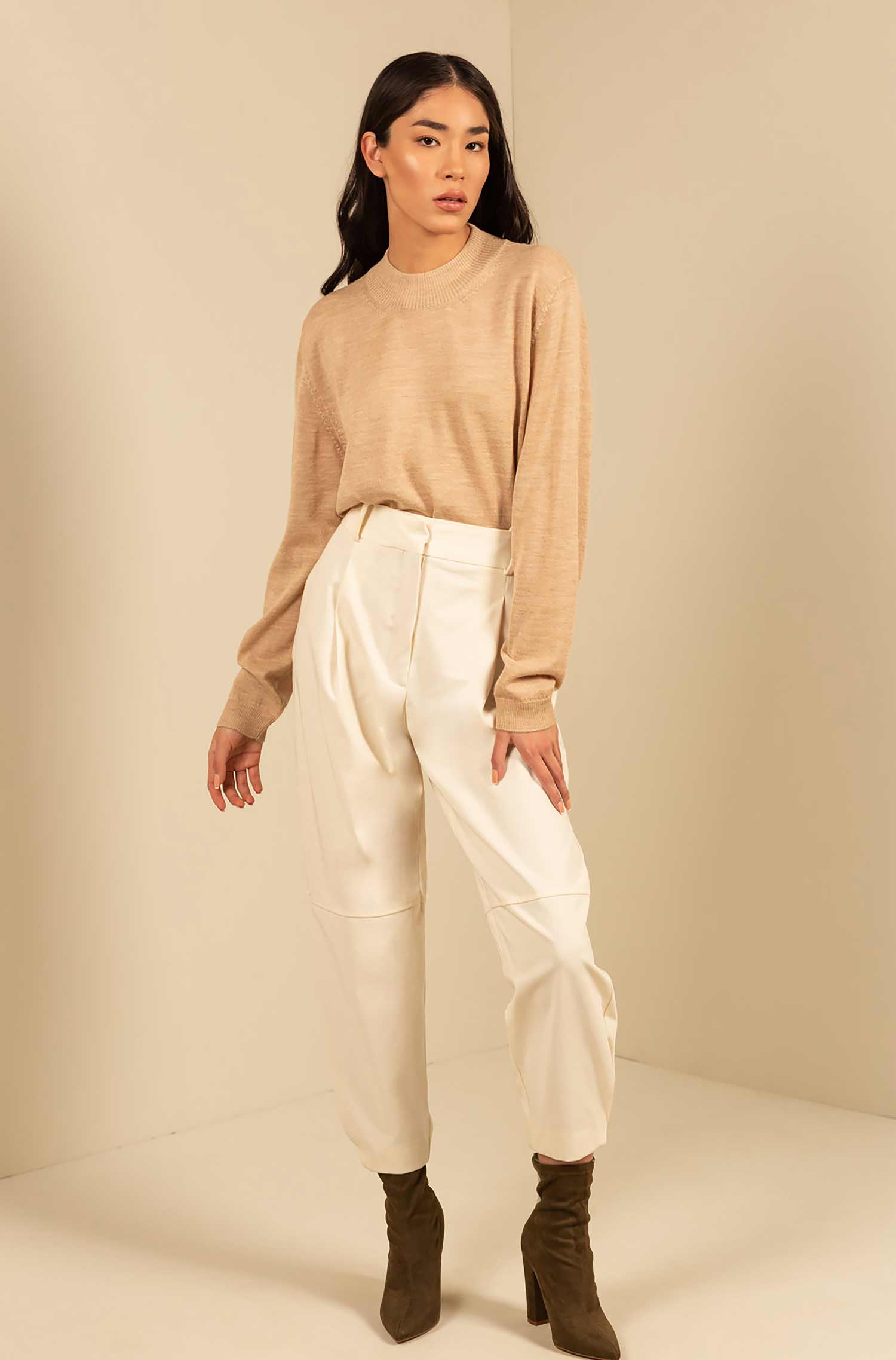 KUNA - Alpaka Damen Pullover Turtleneck - Anahi – 100 % Baby‑Alpaka