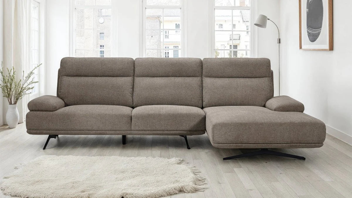 Furnhouse Seattle L-Form Ecksofa Rechts - Stoffbezug Braun