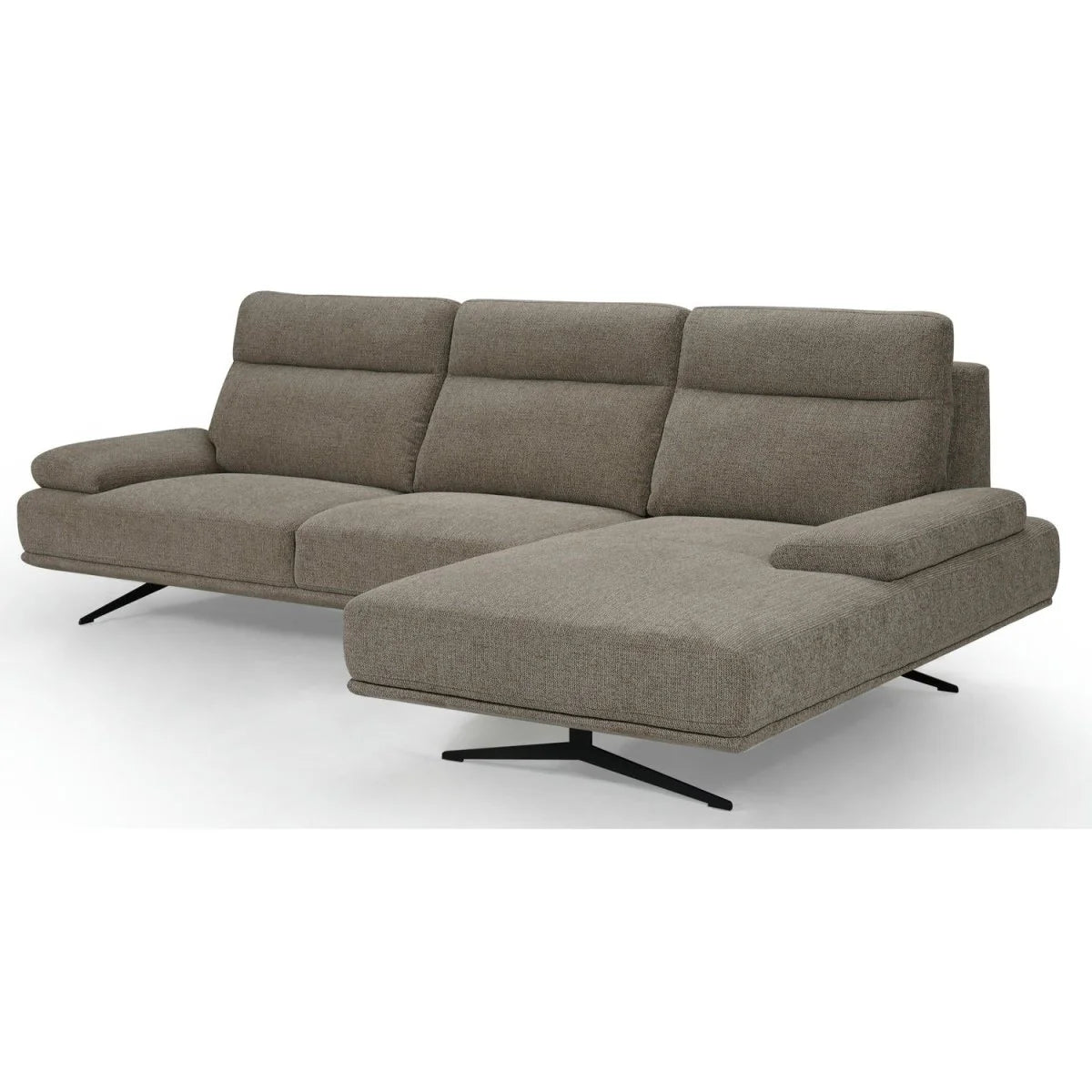 Furnhouse Seattle L-Form Ecksofa Rechts - Stoffbezug Braun