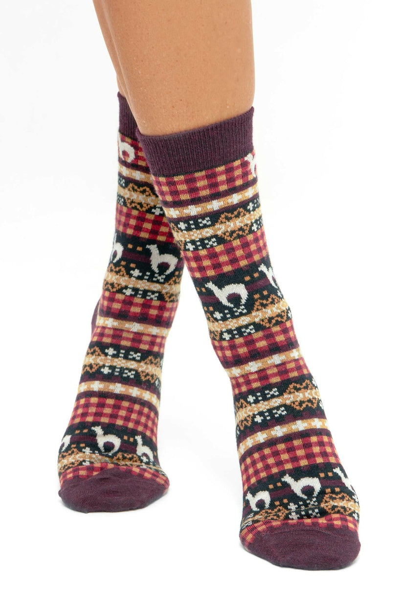 Apu Kuntur - Alpaka Premium Socken Candela – Wärme & Stil im Anden-Look