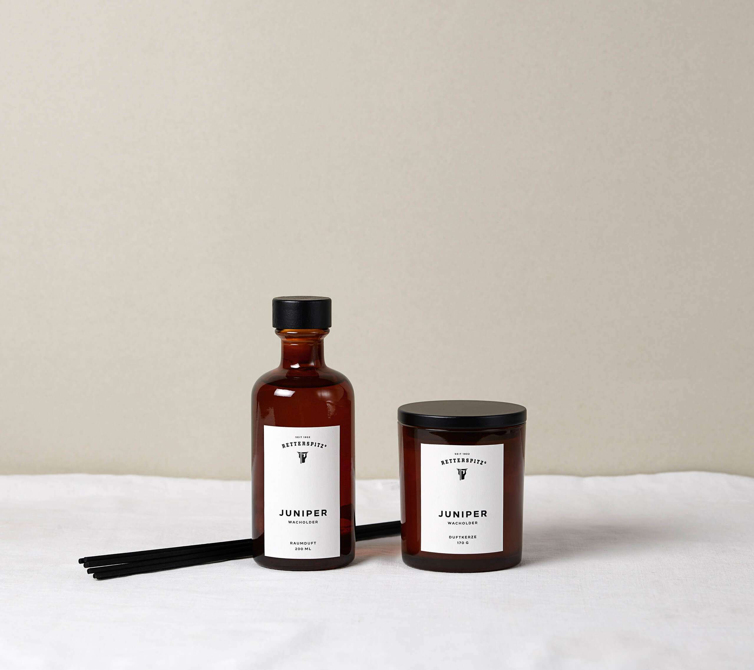 Retterspitz Raumduft & Kerze - Juniper - Duftset
