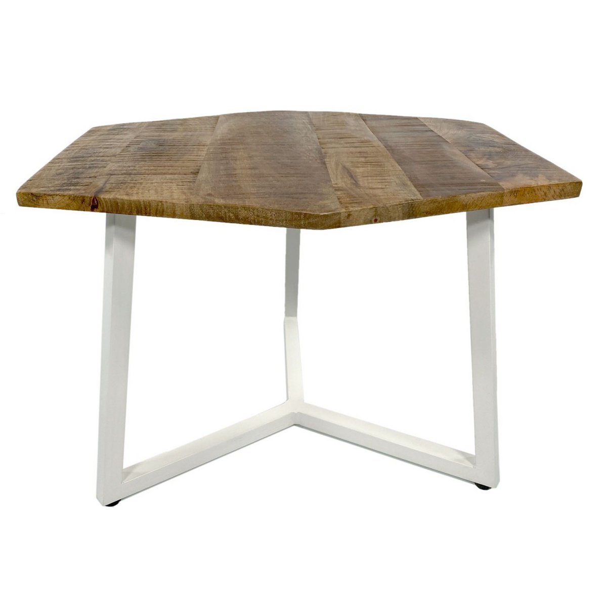 Beistelltisch - 56 x 47 cm - nachhaltig Wohnzimmer Tisch - Couchtisch - Nizza - Metall-Gestell