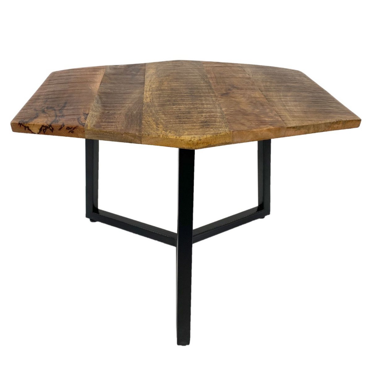 Beistelltisch - 56 x 47 cm - nachhaltig Wohnzimmer Tisch - Couchtisch - Nizza - Metall-Gestell