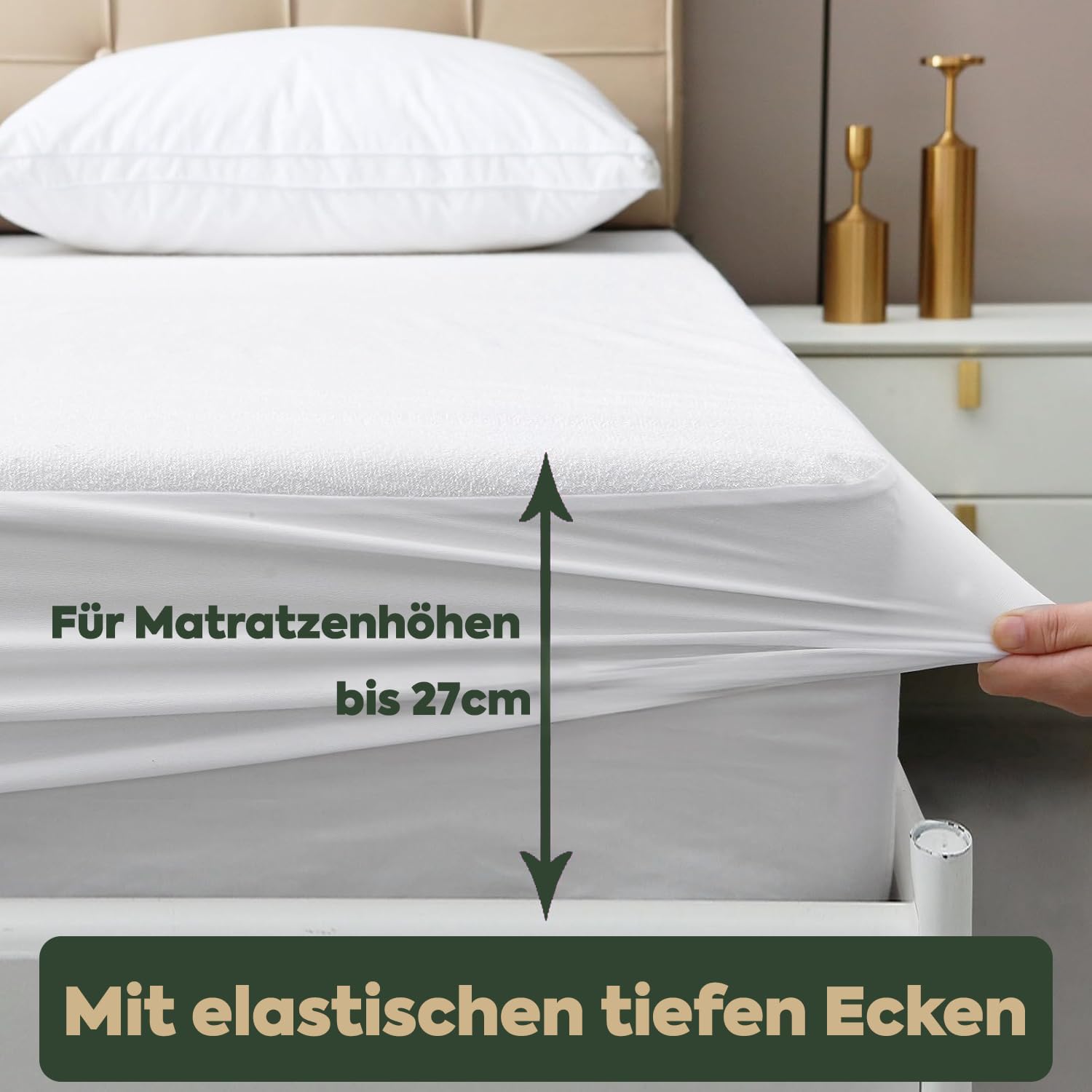 Sloomo Matratzenschoner 180x200 cm – Wasserdicht, Milbendicht & OEKO-TEX Zertifiziert