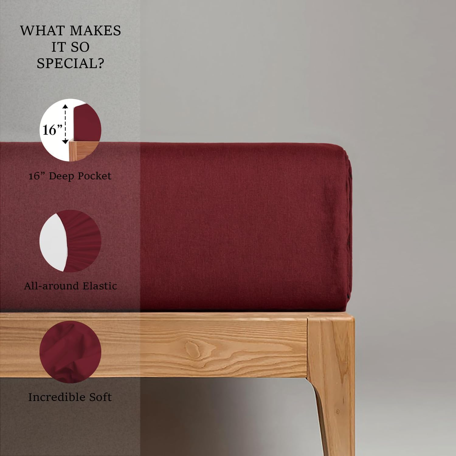 Sloomo Jersey Spannbettlaken 100% Baumwolle