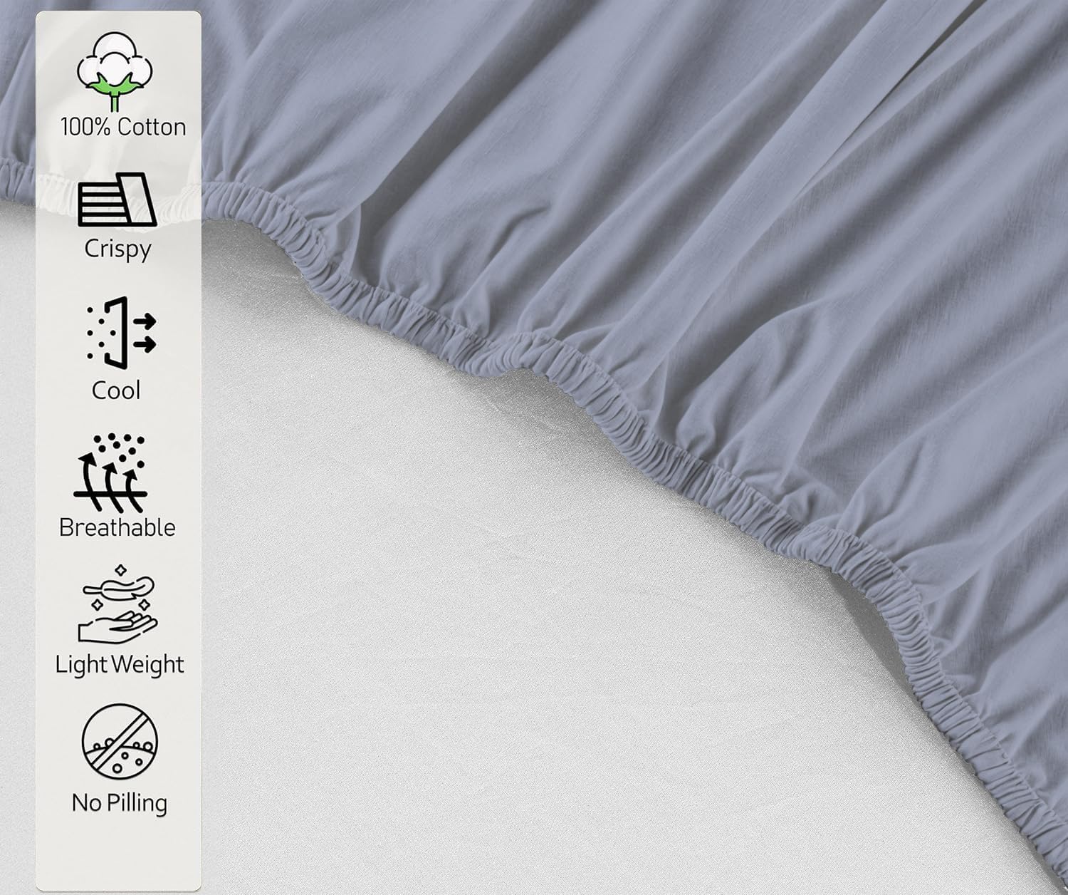 Sloomo Jersey Spannbettlaken 100% Baumwolle