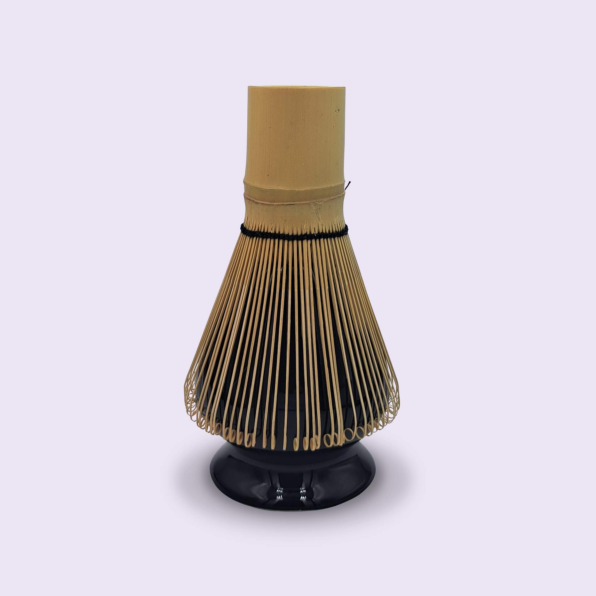 Matcha Besen Halter Kusenaoshi Schwarz aus Keramik