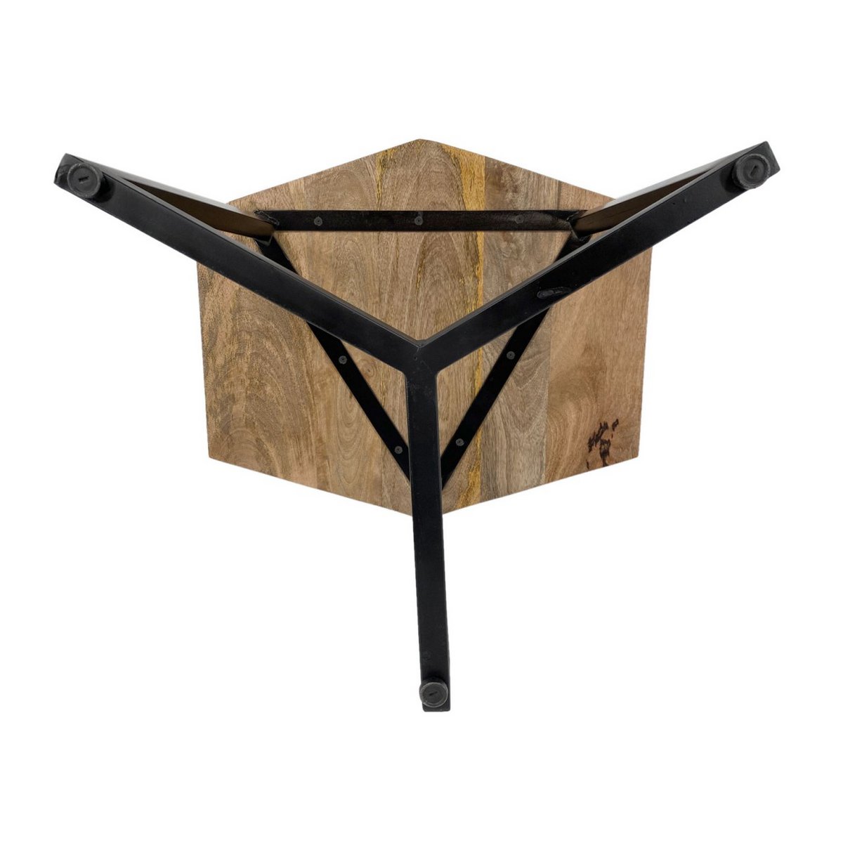 Beistelltisch - 56 x 47 cm - nachhaltig Wohnzimmer Tisch - Couchtisch - Nizza - Metall-Gestell