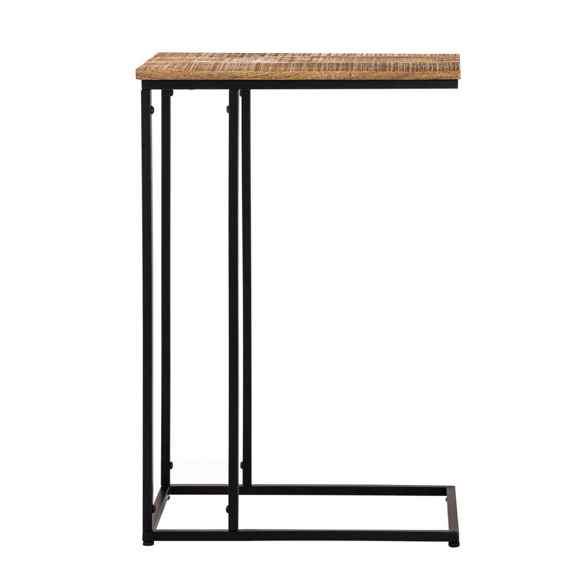 Beistelltisch - Laptoptisch - 25x60x40cm - "Toronto" aus recyceltem Mangoholz und Metall