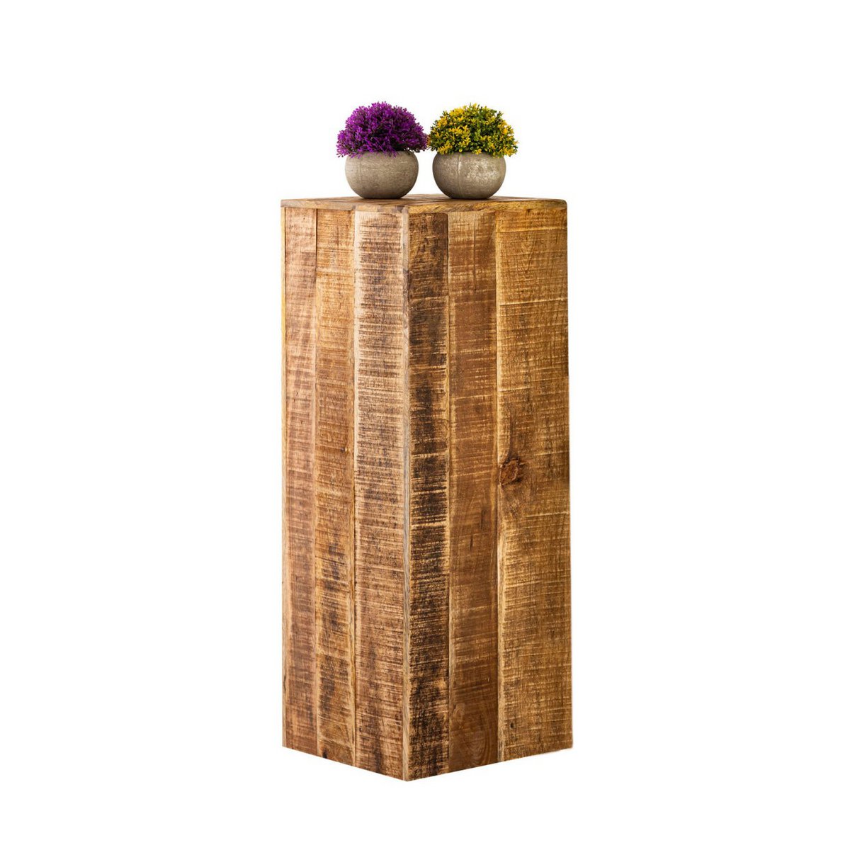 Blumensäule - 27x27 H50 o. 73cm - Pflanzenständer - Mangoholz