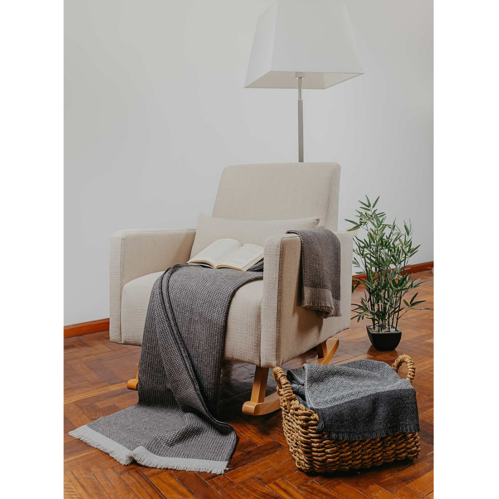 KUNA - Vivir Decke – Baby‑Alpaka (Eco Line, ungefärbt)
