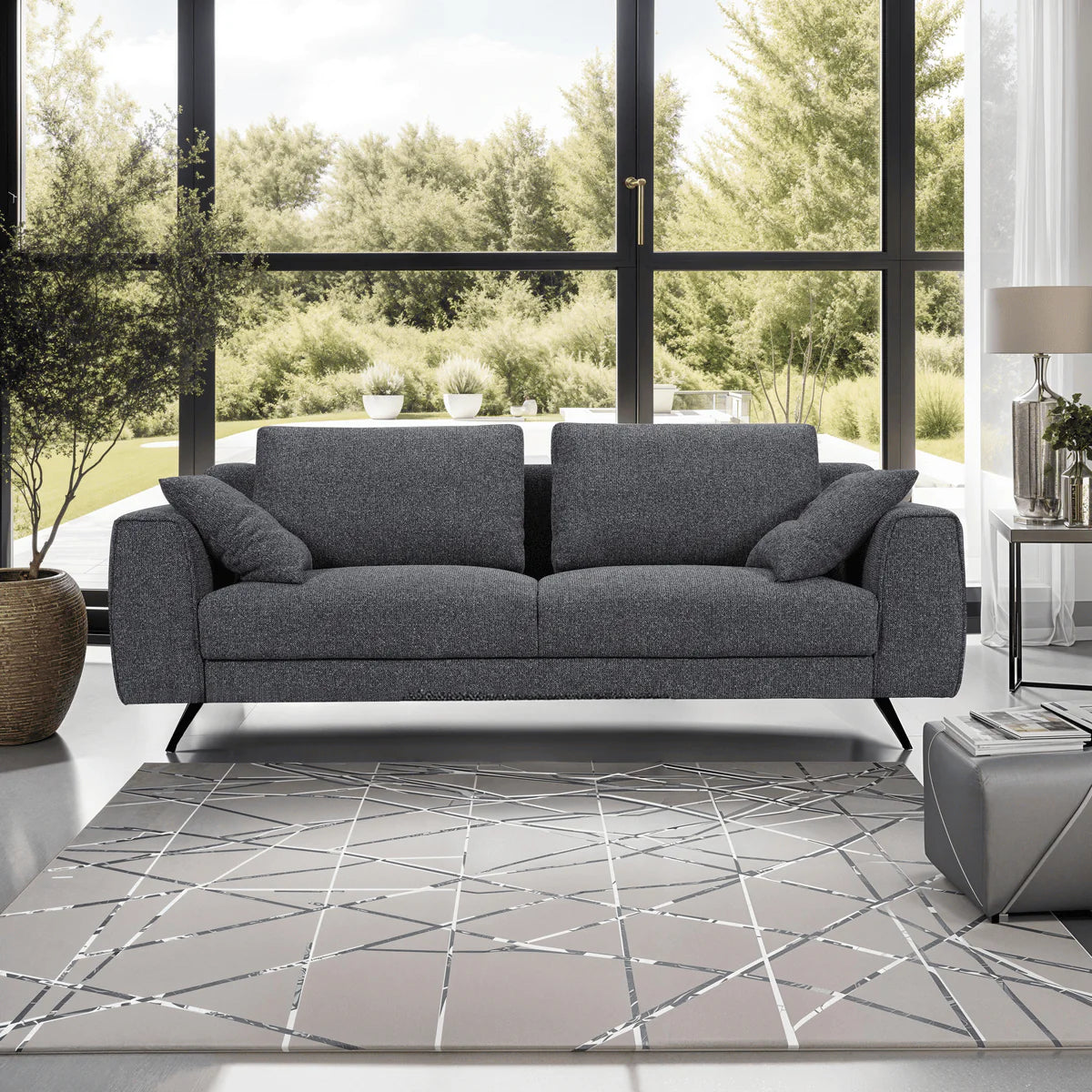 Furnhouse Detroit 3-Sitzer Sofa - Stoffbezug Grau