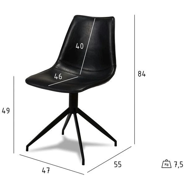 Furnhouse Isabel Esszimmerstühle 2er Set - Drehbar