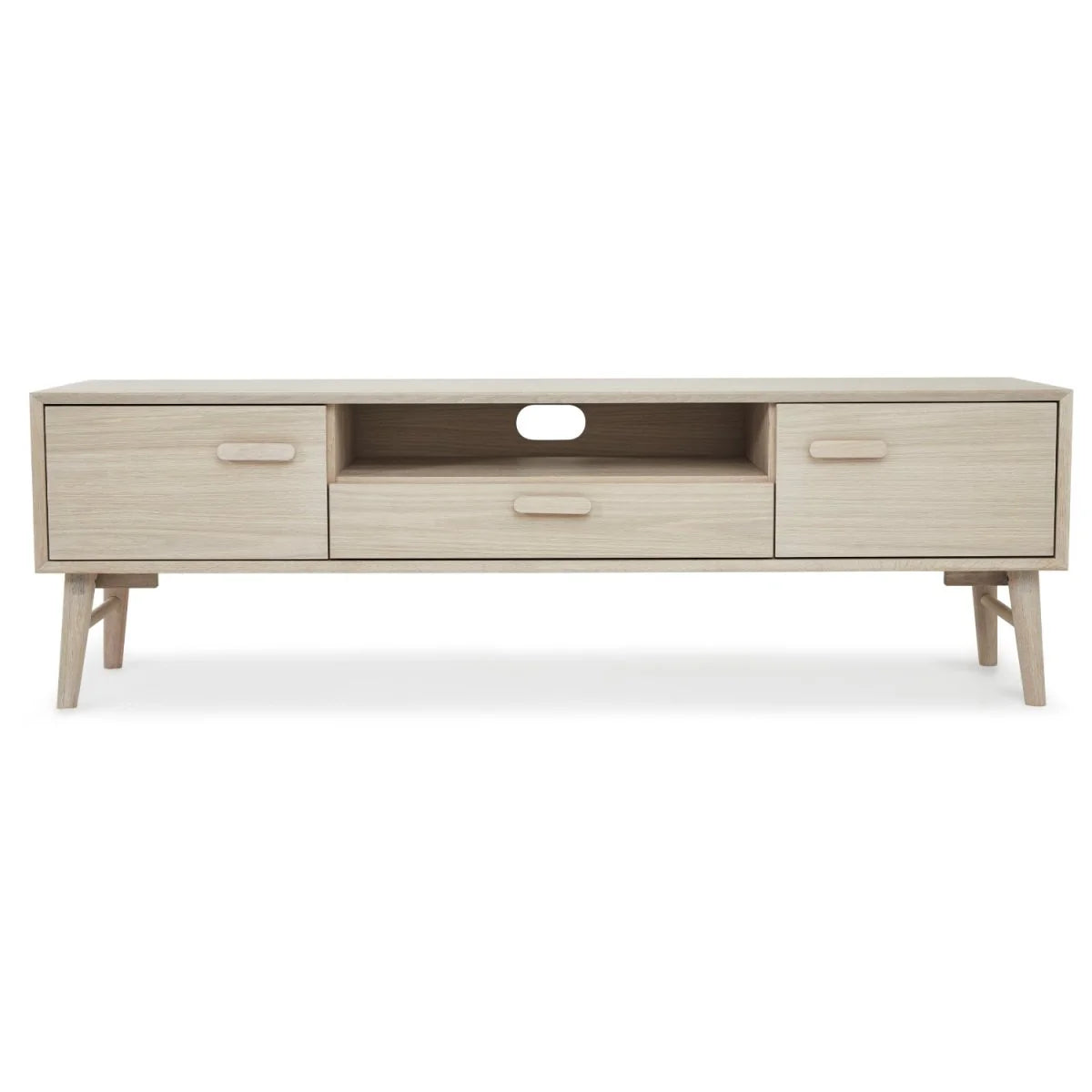 Furnhouse Porto TV-Tisch mit 2 Türen - 160 cm breit - Eiche Weiß geöltes